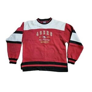 Vtg San Francisco 49ers Sweater Mens XL Pro Player NFL Color Block, Embroidered